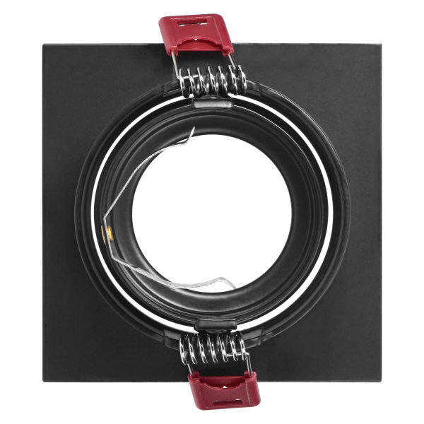 FONDI SC decorative frame for spotlight, MR16/GU10 max. 50W, square, fixed, aluminium, black